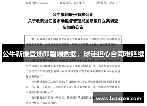 公牛新援登场即刷爆数据，球迷担心合同难延续